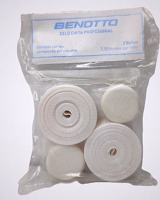 1 Benotto Textured White Handlebar Tape Cello Bar pack Vintage Bicycle New cinta