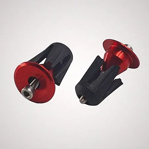 1 Pair Aluminum Alloy Bar End Plugs, Handlebar End Caps for Most Bicycles Red