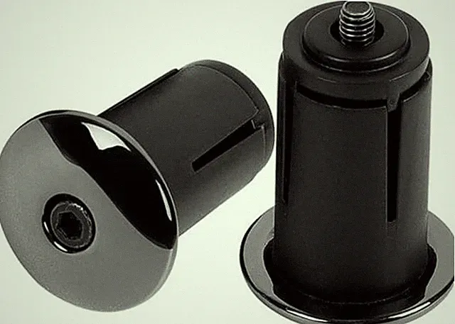 1 Pair Aluminum Alloy Bike Handlebar Bar End Plugs - Lightweight Black Road Bicy