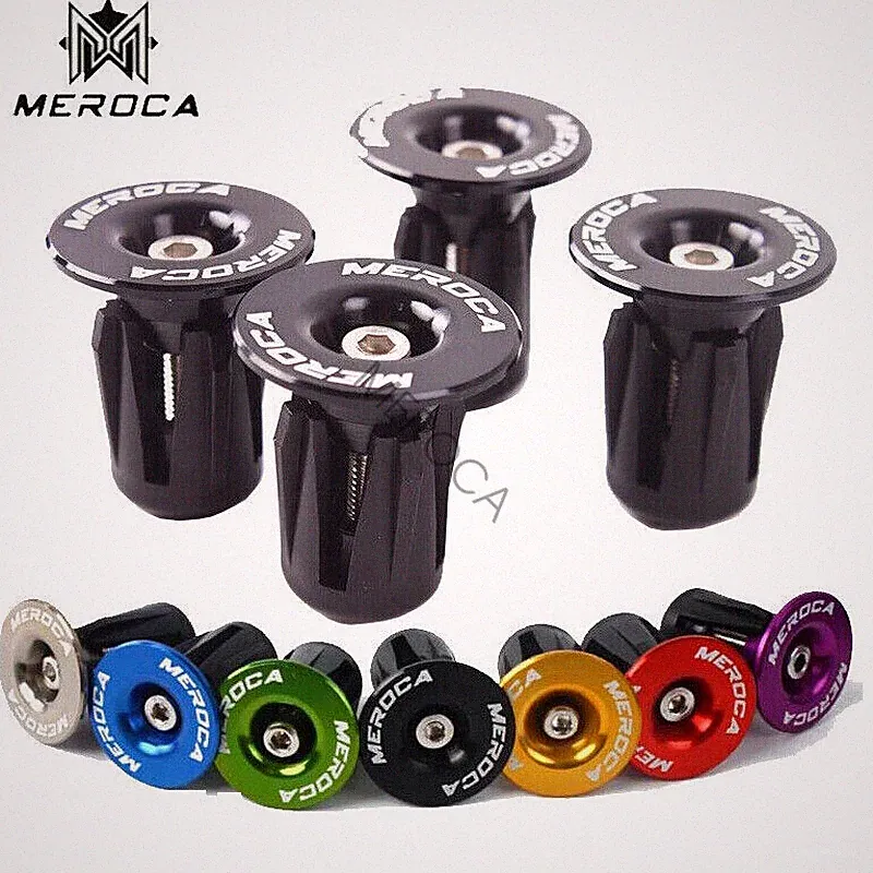 1 Pair Aluminum Bicycle Handlebar End Plug Mountain Bike Flat Riser Bar Grip Cap