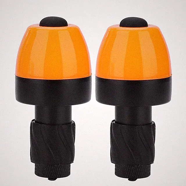 1Pair Bicycle Cycle Handle Bar End LED Light Plug Turn Signal Safety Warnin EPUN