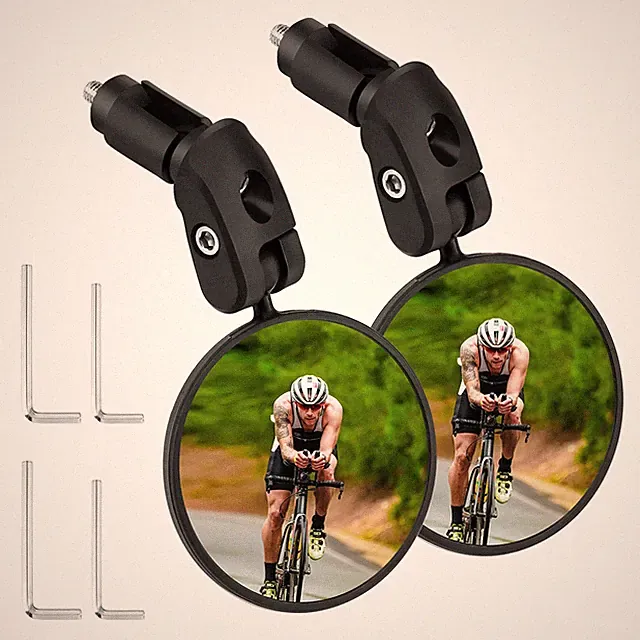2 Pack Bike Bar End Bicycle Riding Rearview Mirrors for Handlebars Road Bikes