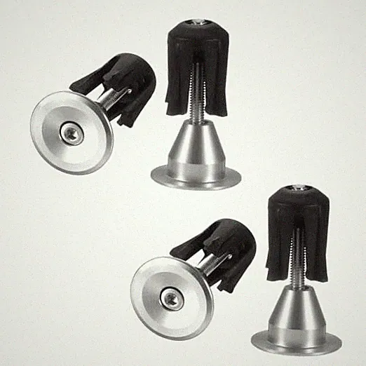 2 Pair Bike Handlebar End Plugs Aluminum Alloy Bar End Caps Expanding Locking