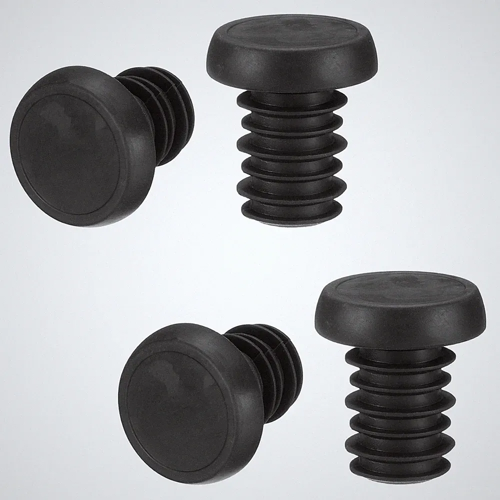 2 Pair Bike Handlebar End Plugs Bar End Caps for Most Bike Black