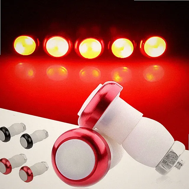 2Pcs Safety Bike Cycling Handle Bar End Plug LED Safety Turn Signal Lights