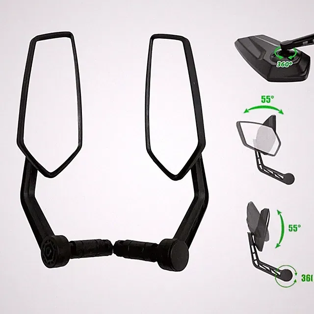 360° 2Pcs Cycling MTB Bike Mirrors For Mountain Road Bike E-Bike Scooter