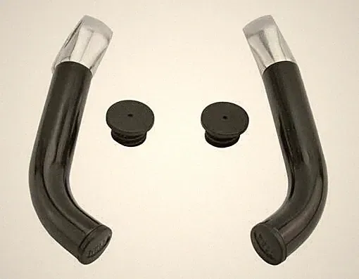 Alloy Bicycle Handlebar Ends Black/Chrome Mountain Road Bikes