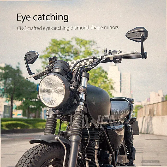 Bar end mirrors 4Rizz black for bicycle e-bike electric bike 7/8" hollow bars