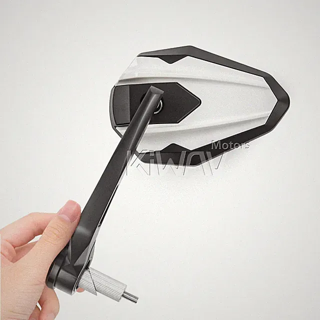 Bar end mirrors 4Rizz white for bicycle e-bike electric bike 7/8" hollow bars