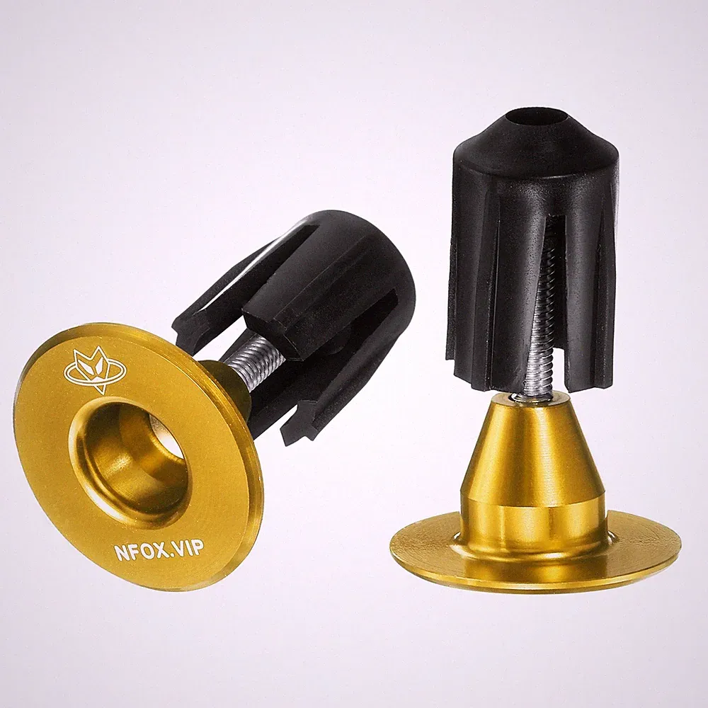 Bar End Plugs 6061 Aluminum Handlebar End Caps Bike Handlebar Plugs Gold