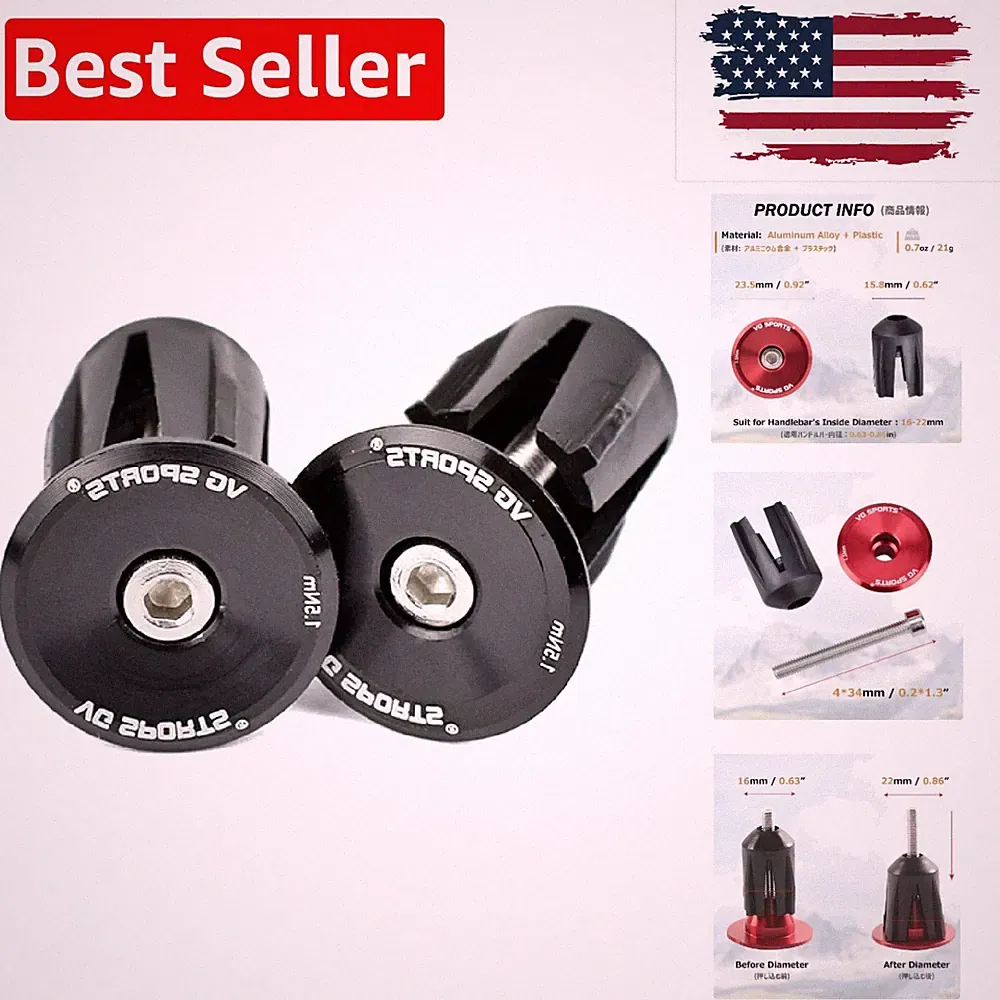 Bicycle Bar End Plugs Aluminum Bike Handlebar Cap for Road Bike Mountain Bike...