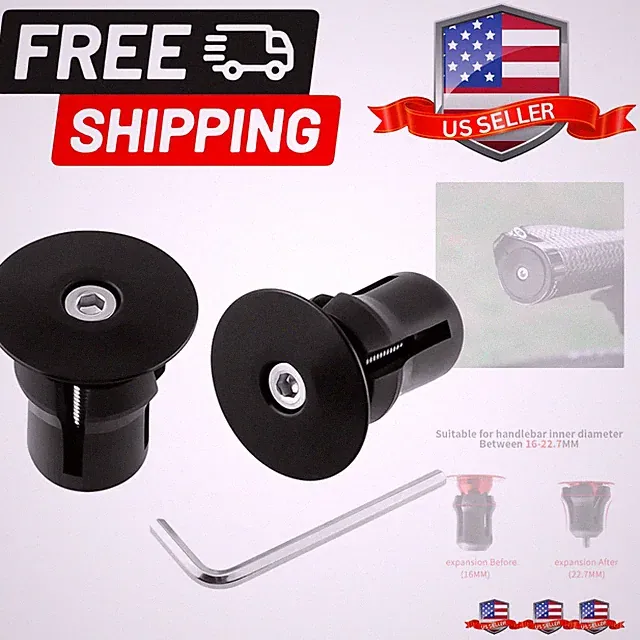Bicycle Handlebar Bar End Plugs Caps Bike Handlebar Plugs Perfect for Most Bi...