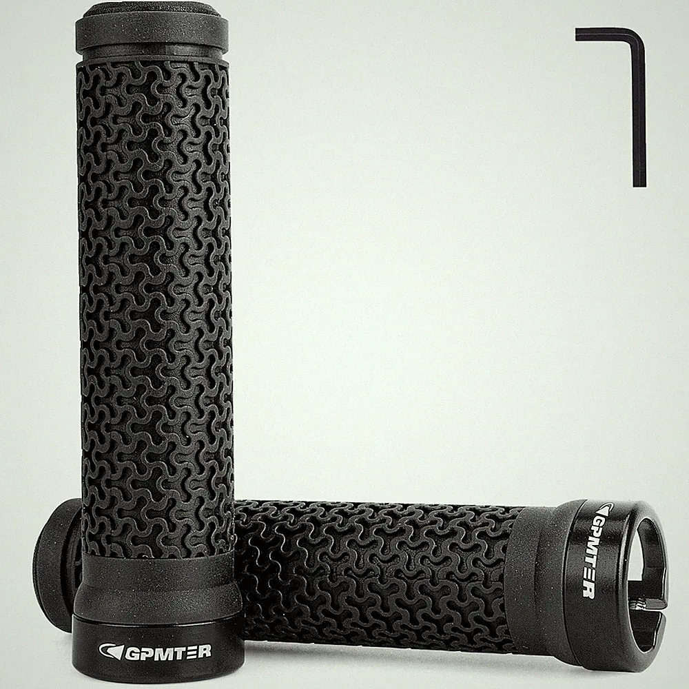 Bike Handlebar Grips, Single Lockon Bicycle Grips Handle Bar End Holding Lock...