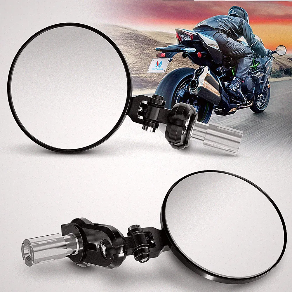 Bike Mirrors 2Pcs Bar End Bicycle Mirror Universal for 7/8" Handlebar Motorcycle