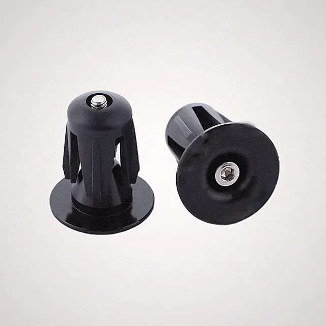 Black Aluminum Bicycle Handlebar Bar End Plugs 1 Pair