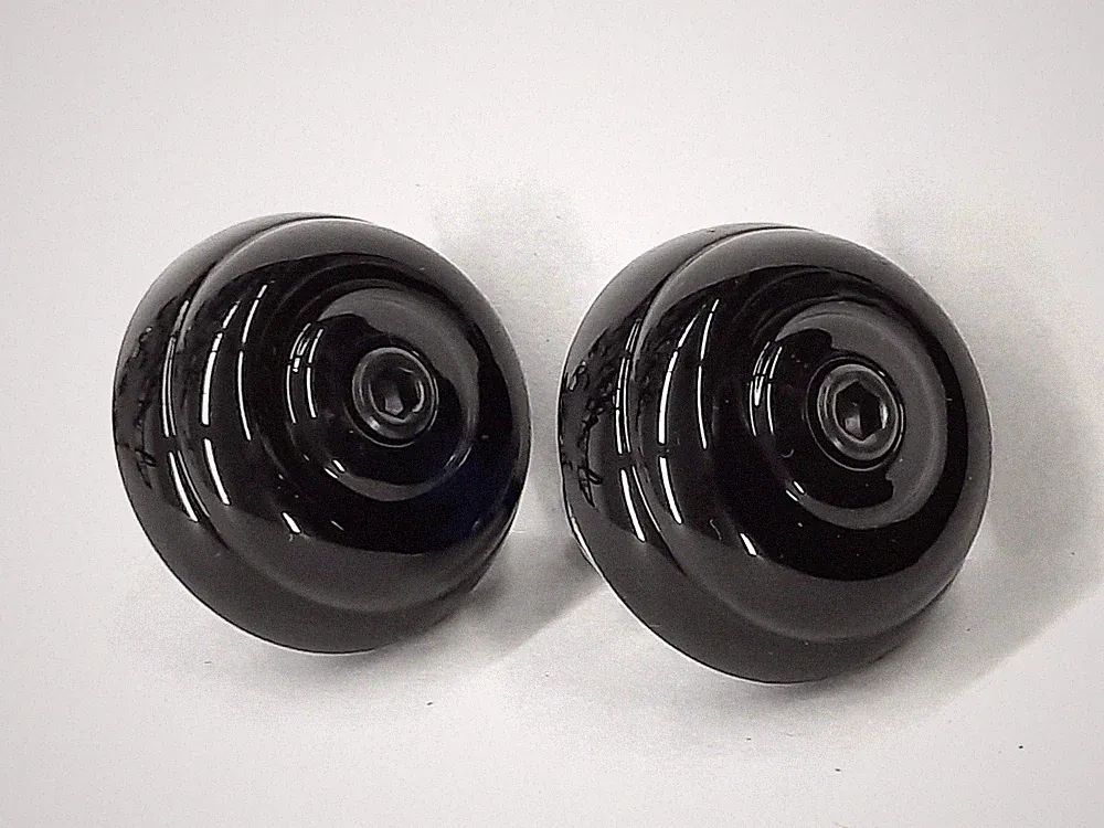 Black Felt Bicycles Beach Cruiser Bar End Caps Pair New Old Stock Wedge Style