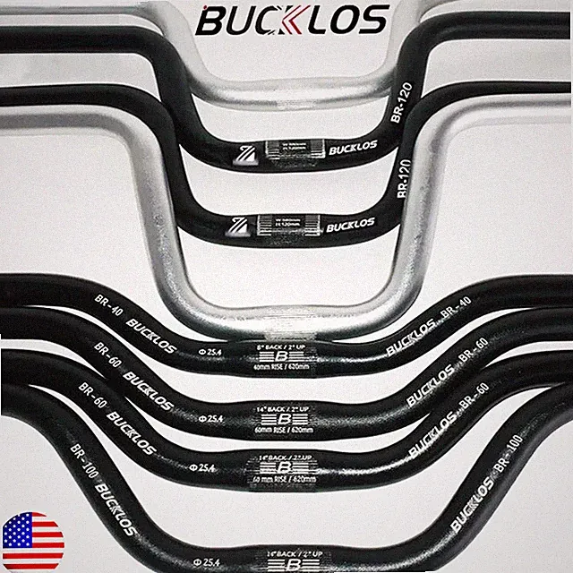 BUCKLOS 25.4/31.8mm Riser Handlebar 580-780mm Aluminum Mountain Folding/BMX Bike