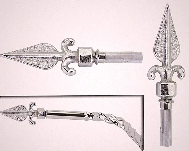 Chrome Spear Arrow Bar Ends 22.2mm Lowrider Cruiser Bicycle Handlebar Ends.