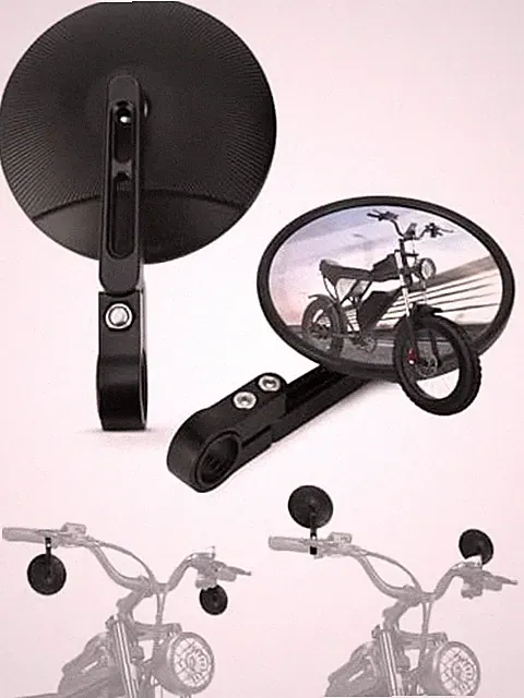 EBike Rear View Mirrors Adjustable E Bike Bar End Side Mirror M8 Universal for