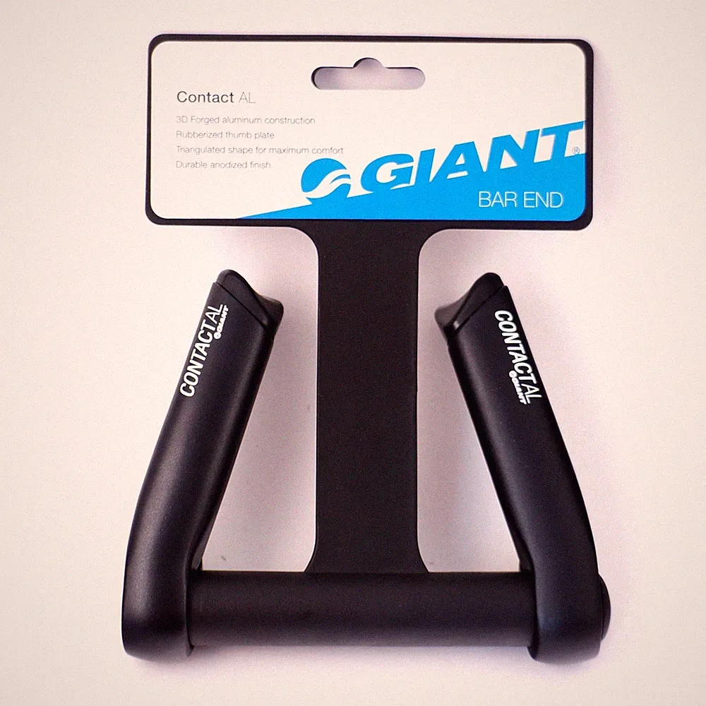 Giant Contact Bicycle Aluminum Handlebar bar Ends Black Silver City Road Bike