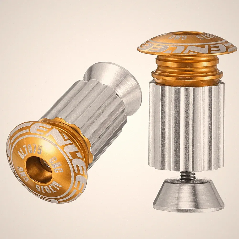 Gold Bike Handlebar End Plugs Aluminum Bar End Caps for MTB Road Fixed Gear Bike