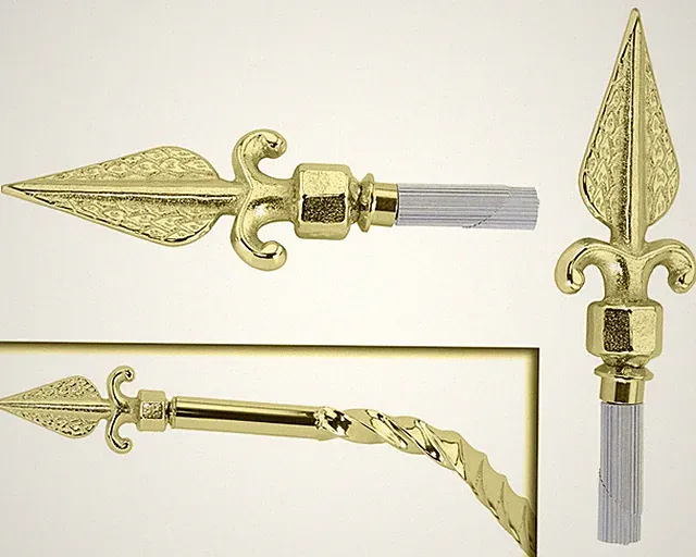 Gold Spear Arrow Bar Ends 22.2mm Lowrider Cruiser Bicycle Handlebar Ends.