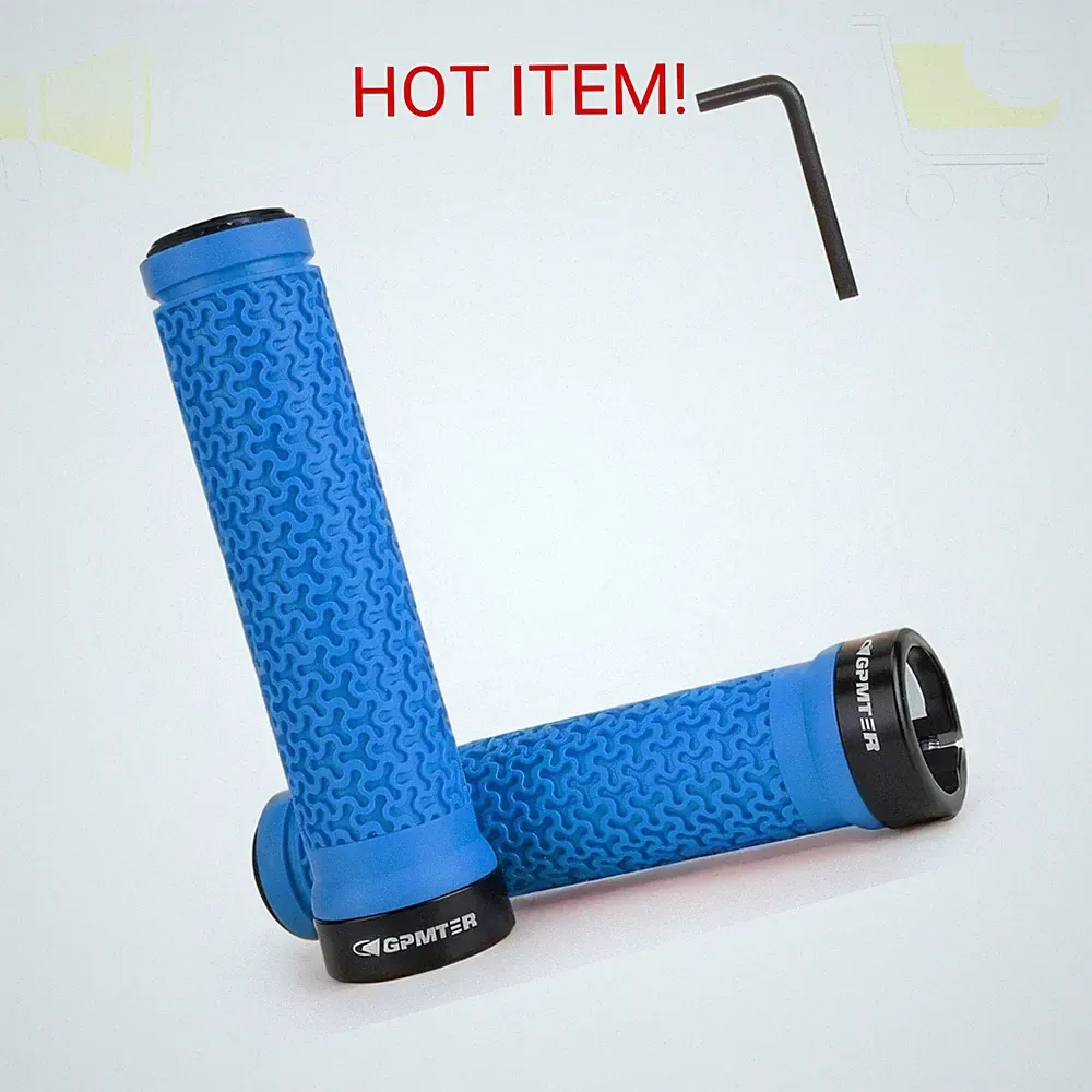 GPMTER Bike Handlebar Grips, Single Lock-on Bicycle Grips Handle Bar End Holding