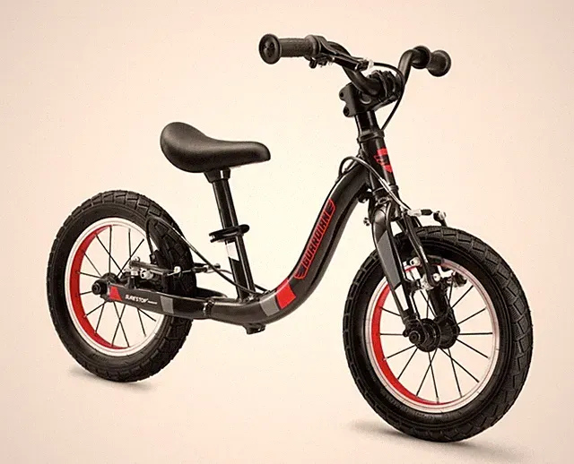 Guardian Balance Bike 11.5” Lightweight for Toddler Kids 18M to 3.5Yrs Black/Red