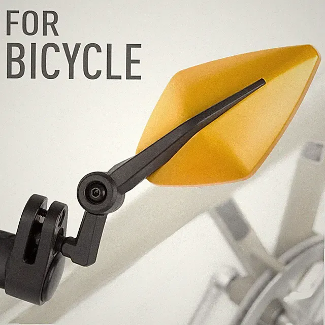 Magazi bar end mirrors adjustable ELF gold 7/8" handlebar fits recumbent bike