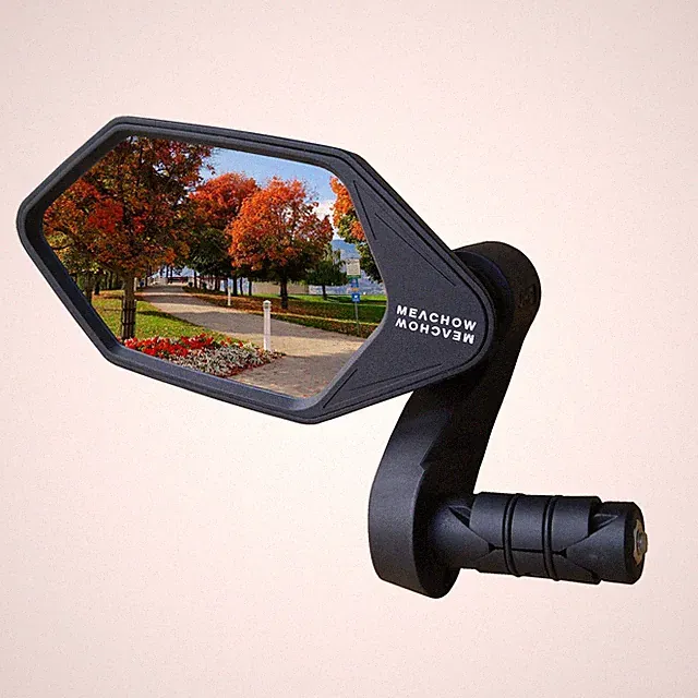 New Bar End Bike Mirror, Crystal UHD Automotive Grade Glass Lens E-Bike Mirro...