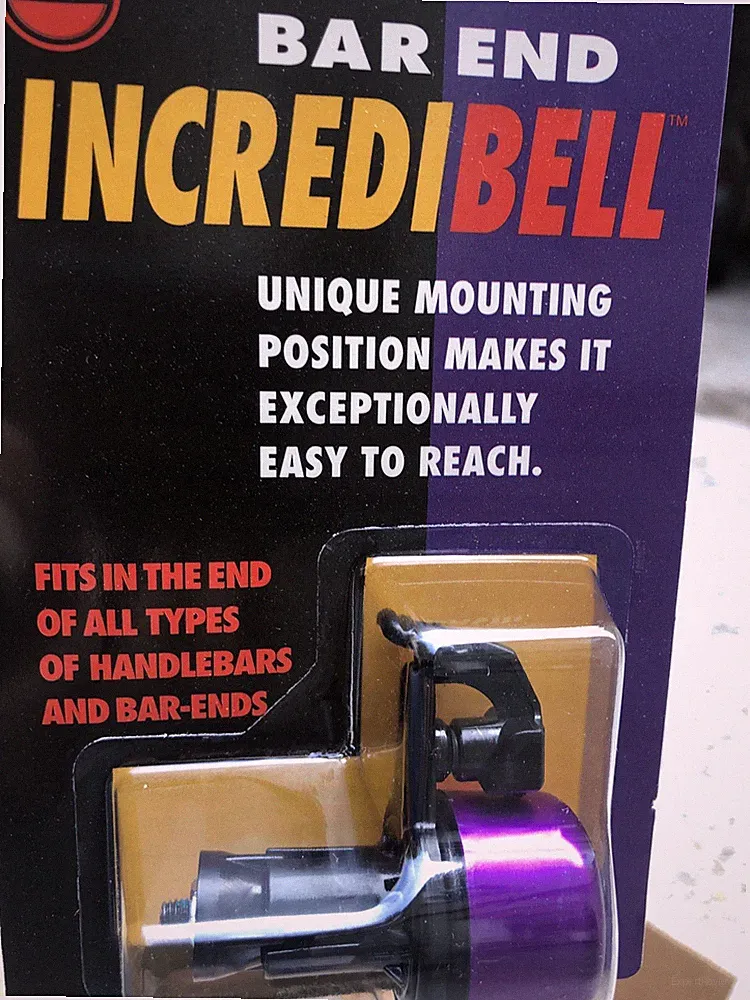 Nos Vintage Mirrycle Bar End Incredibell Bicycle Bell Purple