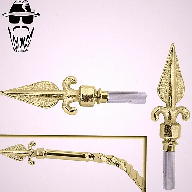ORIGINAL LOWRIDER Gold Arrow Tip Bar Ends Custom Cruiser Lowrider Bike 22.2mm.