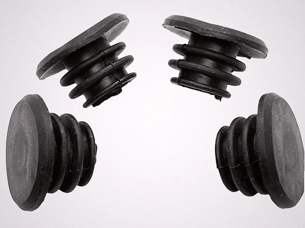 Rubber Bike Handlebar End Plugs / Grip Caps / Bicycle Bar End 4 Pack