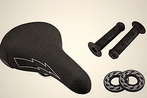 SE Flyer Seat Bundle: Seat, Wing Grips, Donuts (Black) Black