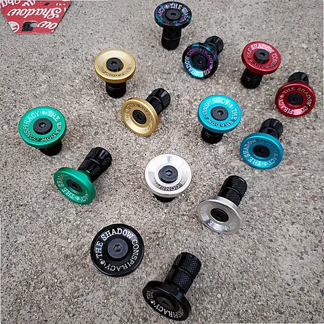 SHADOW CONSPIRACY DEADBOLT BAR ENDS BLACK BMX BIKE FIT SUBROSA CULT PRIMO ECLAT