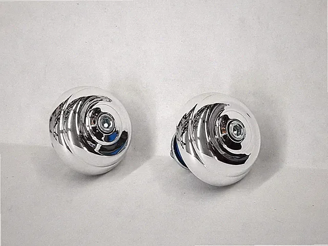 Silver Felt Bicycles Beach Cruiser Bar End Caps Pair New Old Stock Wedge Style