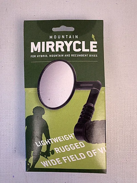 Single Mirrycle Mountain Mirror Bar End fits Hybrid Mountain & Recumbent Bikes