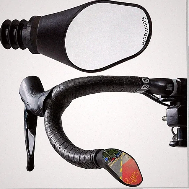 Sprintech Racing Drop Bar Rearview Bike Mirror Black Left Side Art 1031 Swiss