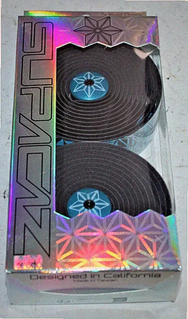 Supacaz Super Sticky Kush Handlebar Bar Tape Bike Wrap Bar End Plugs Neon Blue ~