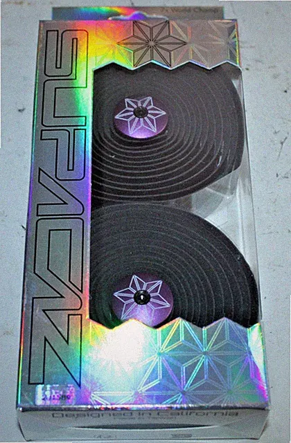 Supacaz Super Sticky Kush Handlebar Bar Tape Bike Wrap Bar End Plugs Purple