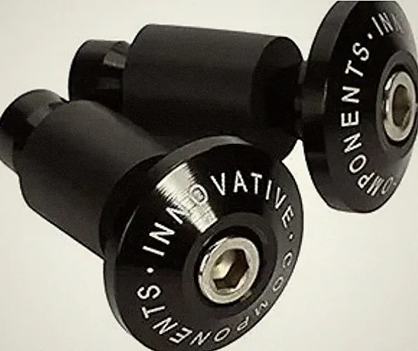 Universal Motorcycle Street Bike 7/8" Handlebar Grips Bar End Plugs (Black)