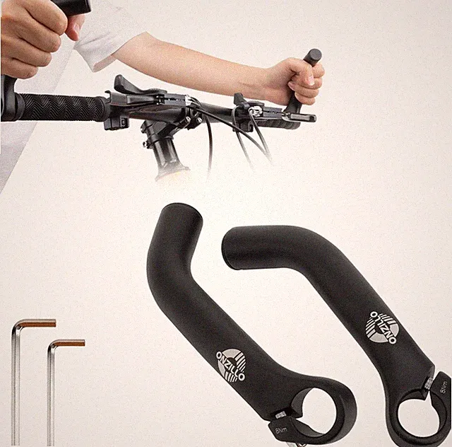 Upgraded Bike Bar Ends, Ergonomic Bicycle Handlebar Ends Extension,Aluminium MTB