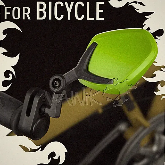 VAWiK bar end mirrors Petal green 7/8" handlebar single speed Fixed Gear ε